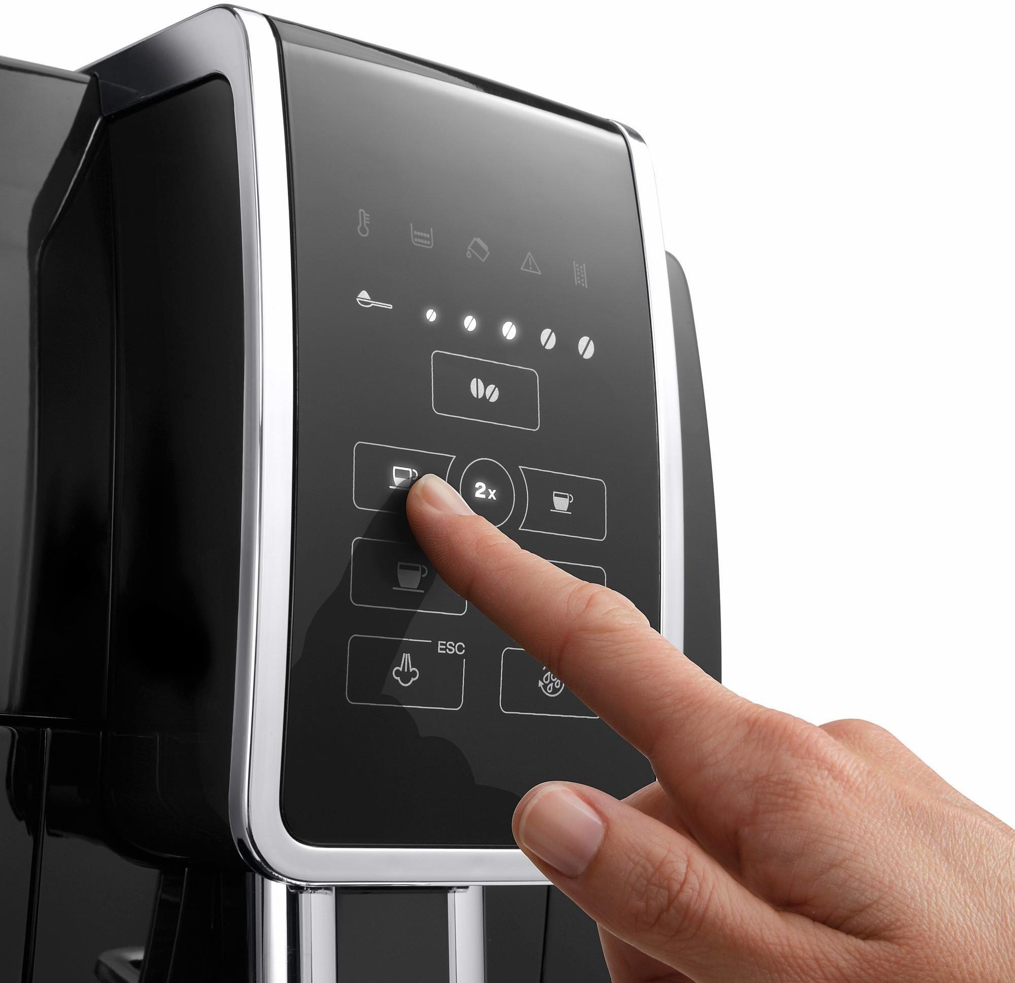 De'Longhi Kaffeevollautomat Dinamica ECAM 358.15.B, Sensor-Bedienfeld, inkl. Pflegeset im Wert von € 31,99 UVP