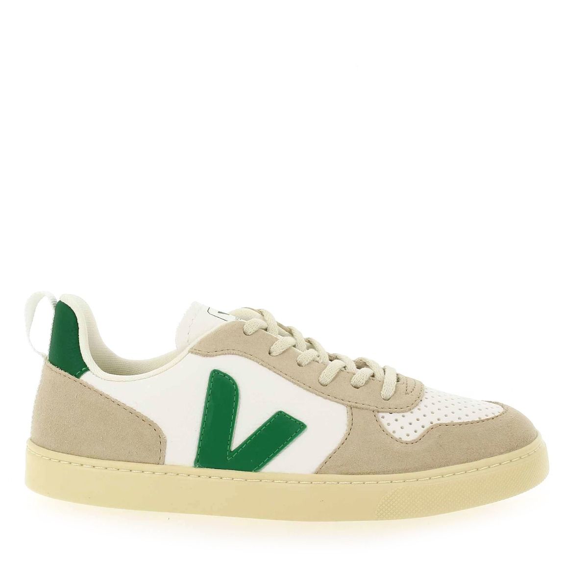 Veja  V10 LACES - Blanc Vert