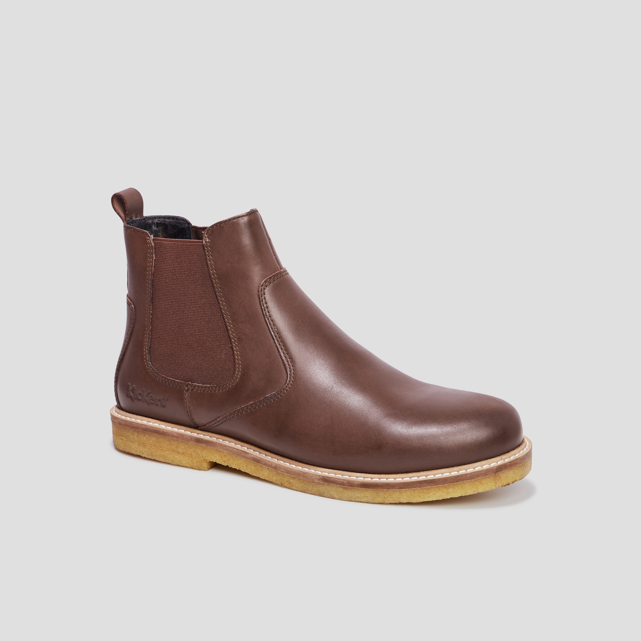 Bottines chelsea en cuir KickHorse marron homme | La Halle