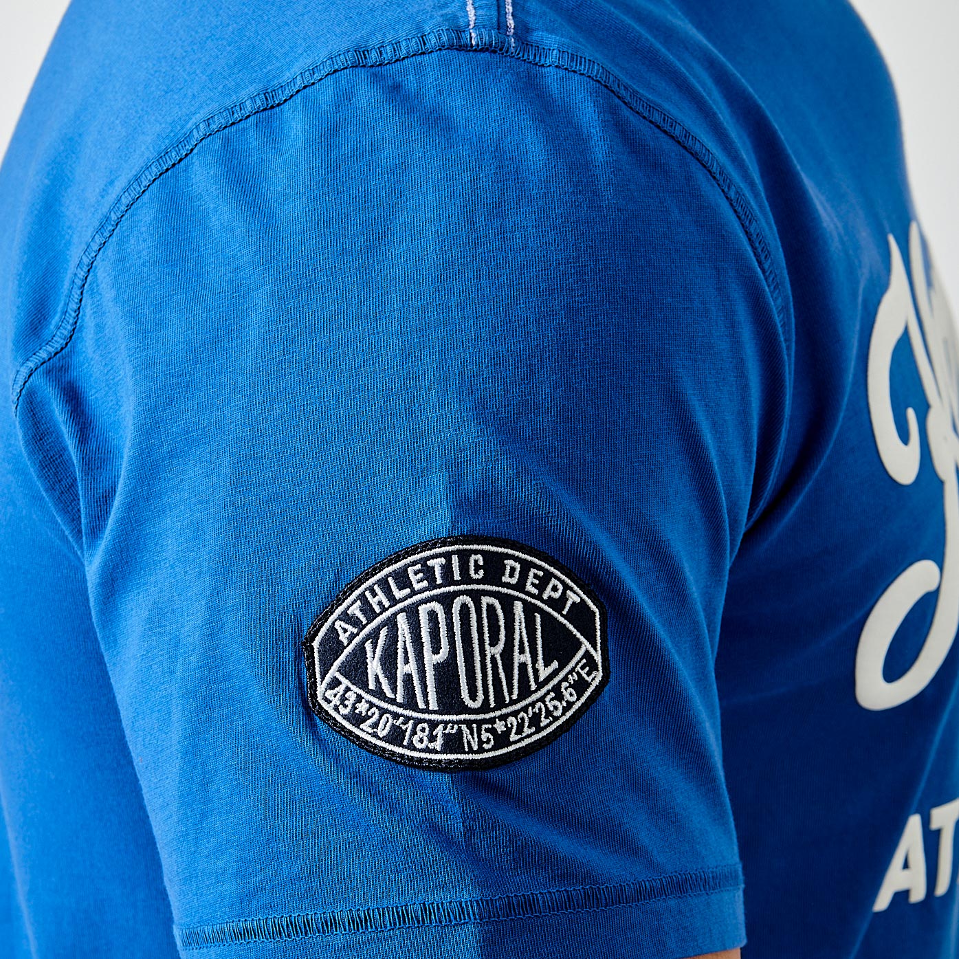 BAREL  T-shirt bleu homme 100% coton