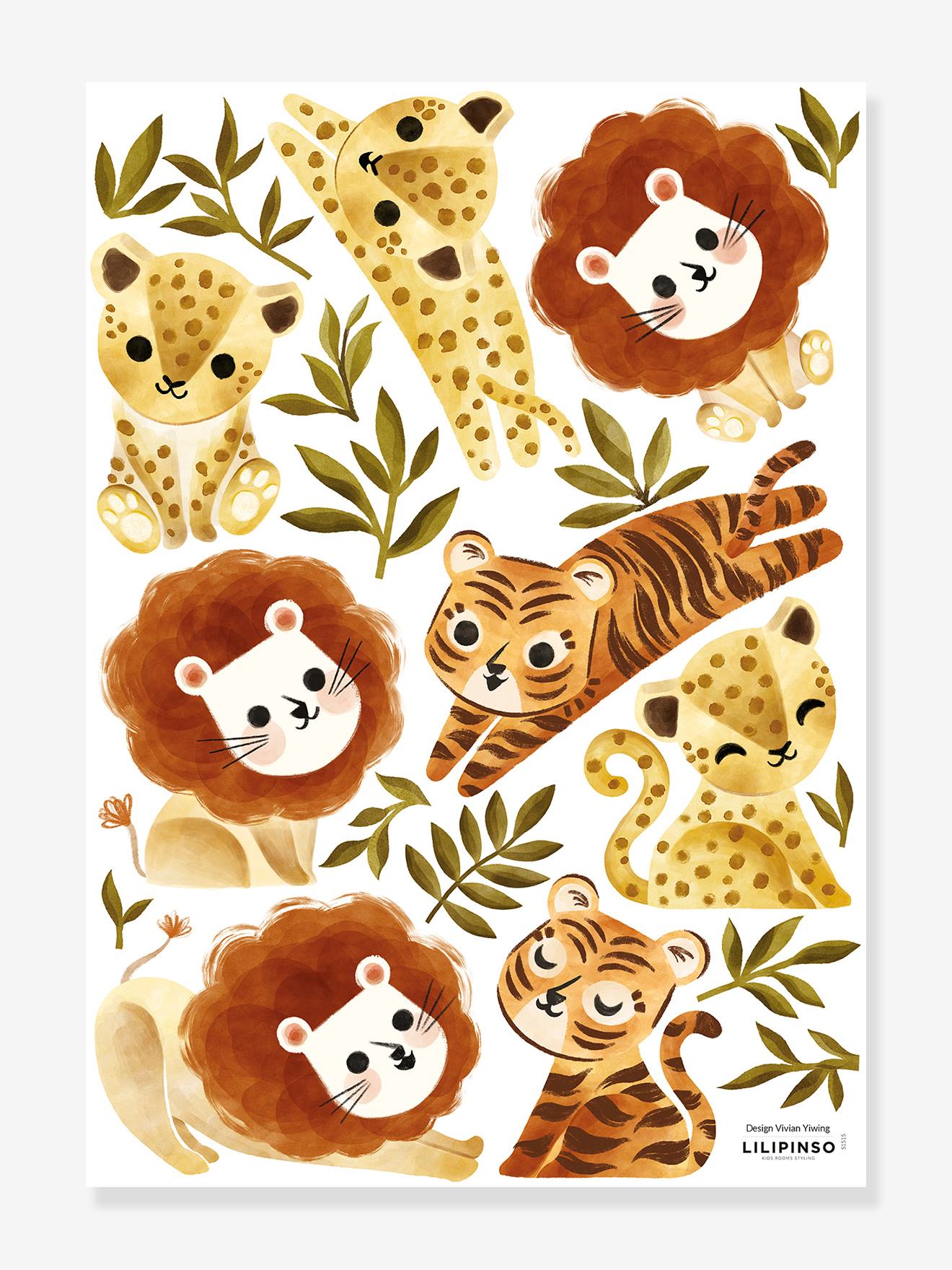 Stickers Animaux Savane Felidae LILIPINSO bronze