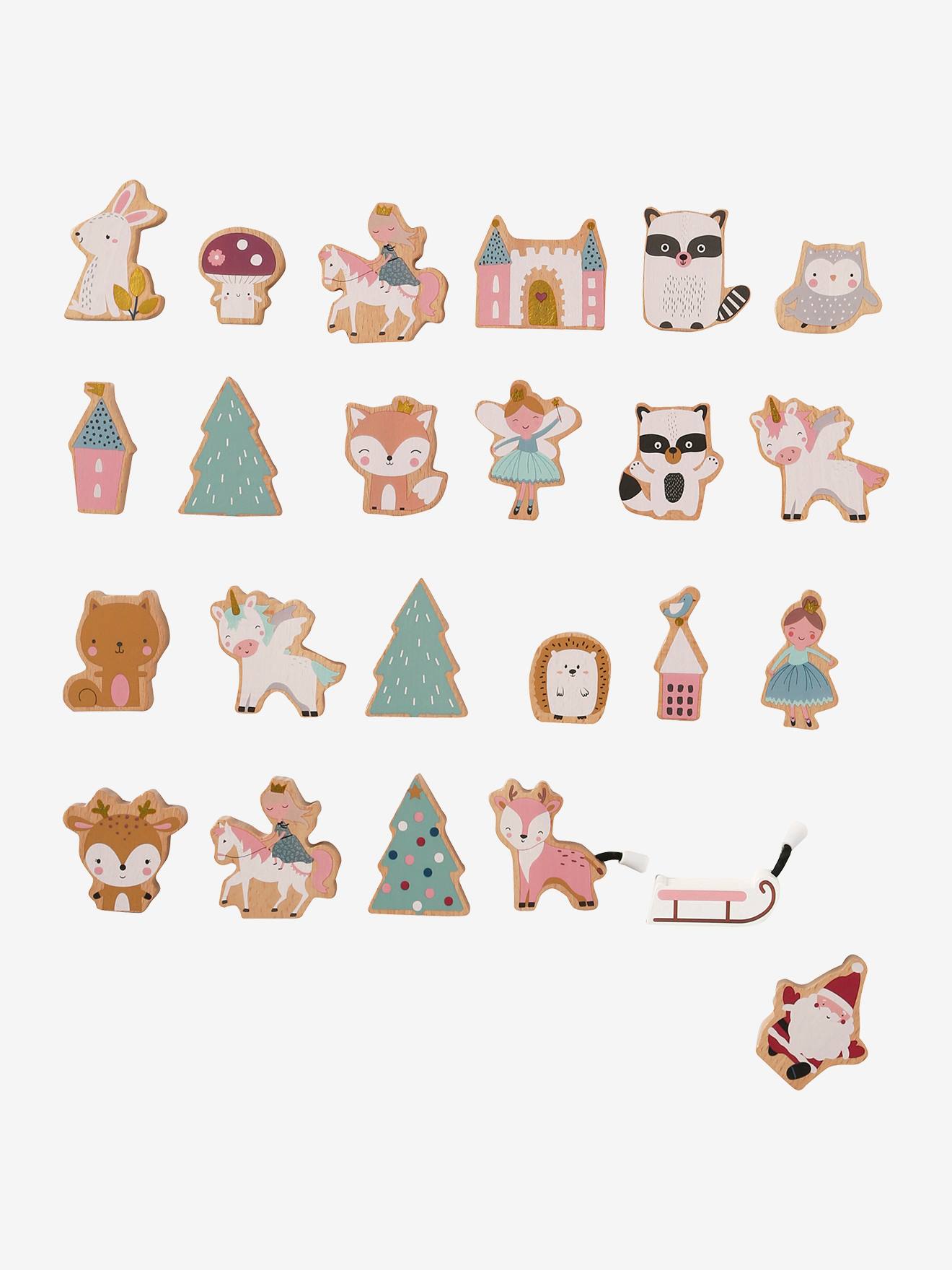 Calendrier de l'Avent avec jouets en bois FSC® véhicules
