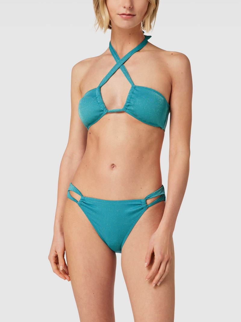 Bikini-Oberteil mit Schnürung in türkis
