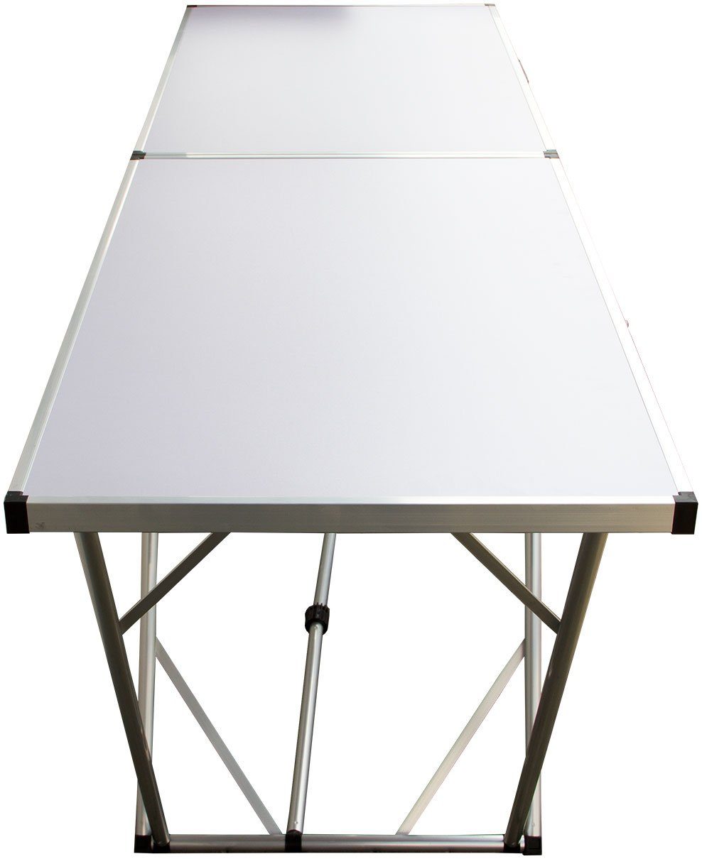 Lemodo Multifunktionstisch, Partytisch, Flohmarkttisch, Klapptisch, Mehrzwecktisch, 200x60cm, weiß