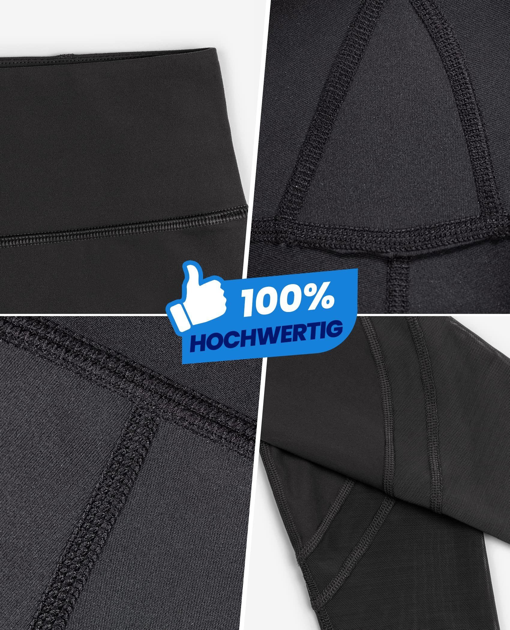 Yvette Leggings Hohe Taille, Blickdicht, mit Mesh, Fitness Sporthose, 192A02