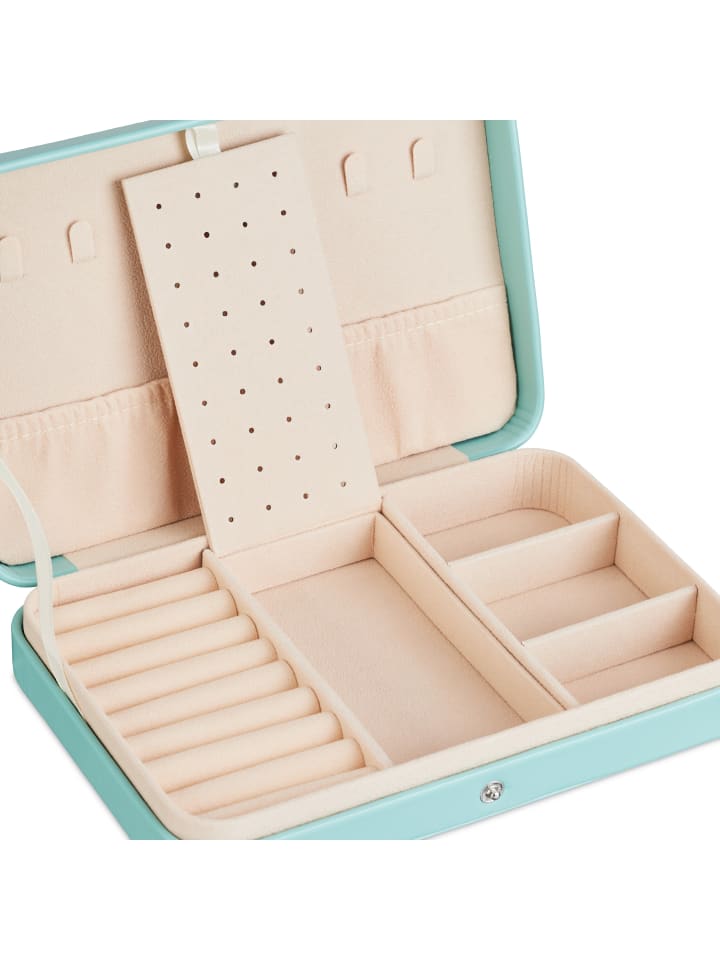 relaxdays Schmuckkästchen in Türkis - (B)21 x (H)4,5 x (T)14,5 cm günstig kaufen onesize