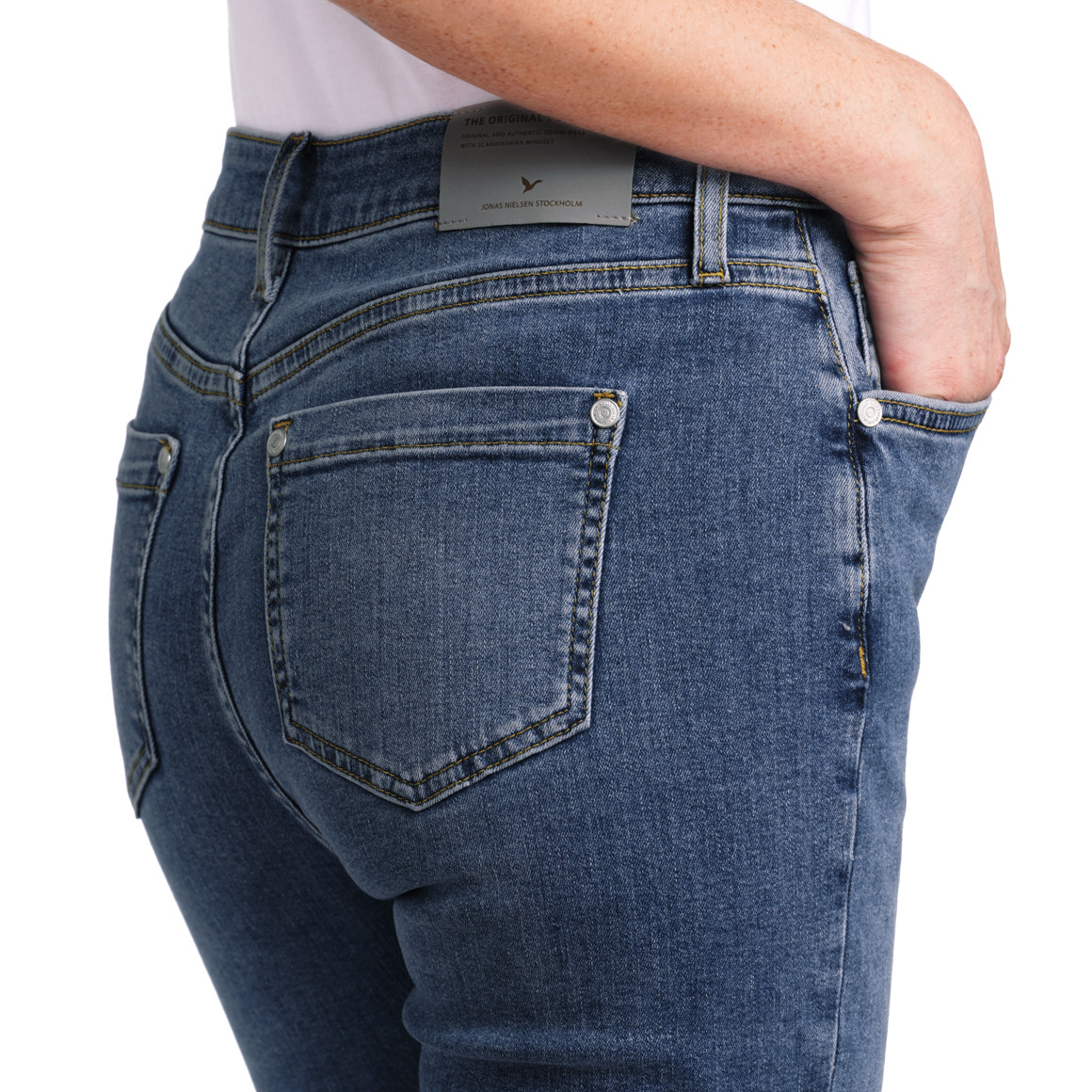 Damen Skinny-Jeans mit Used-Waschung