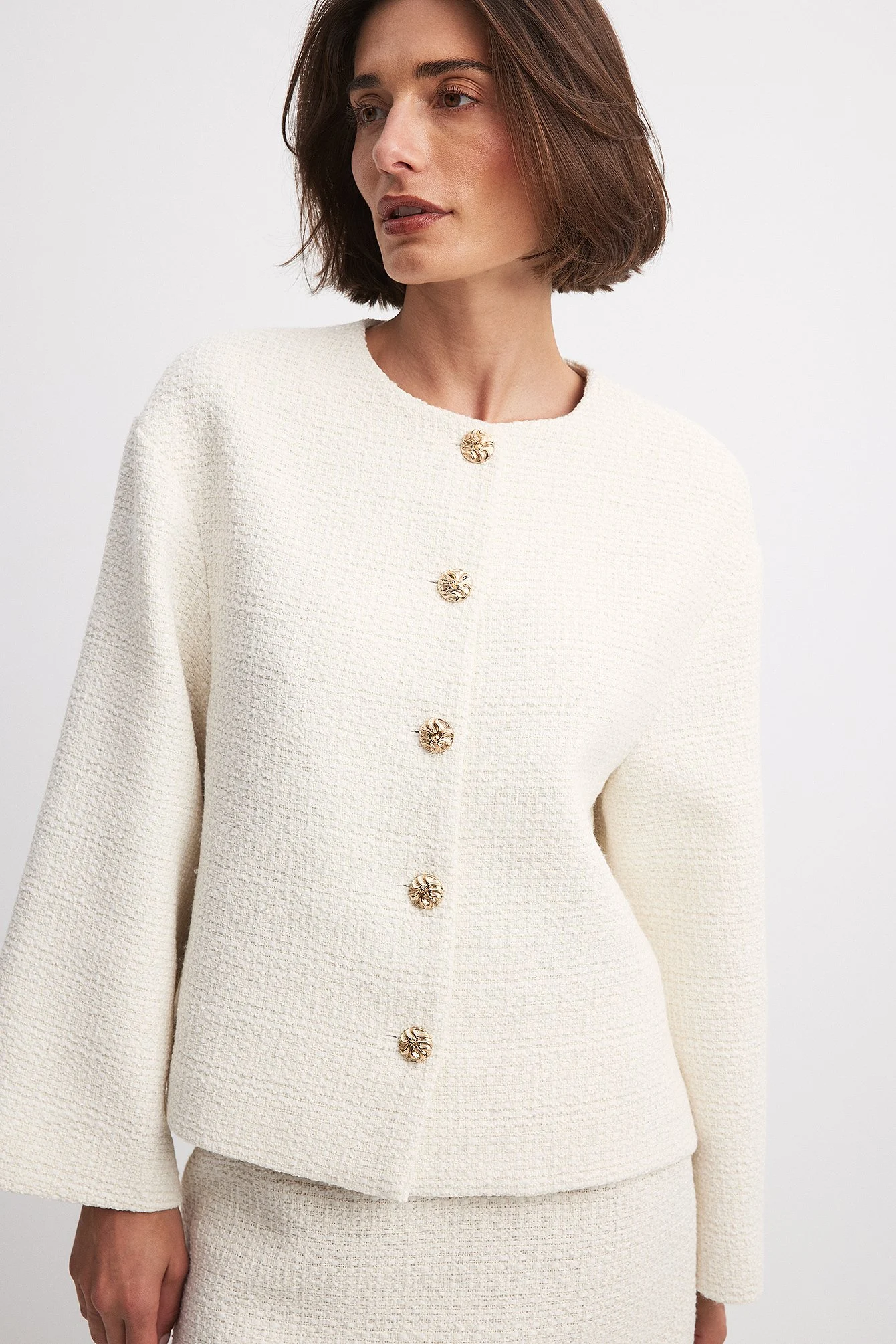 Tweed Oversized Blazer Jacket