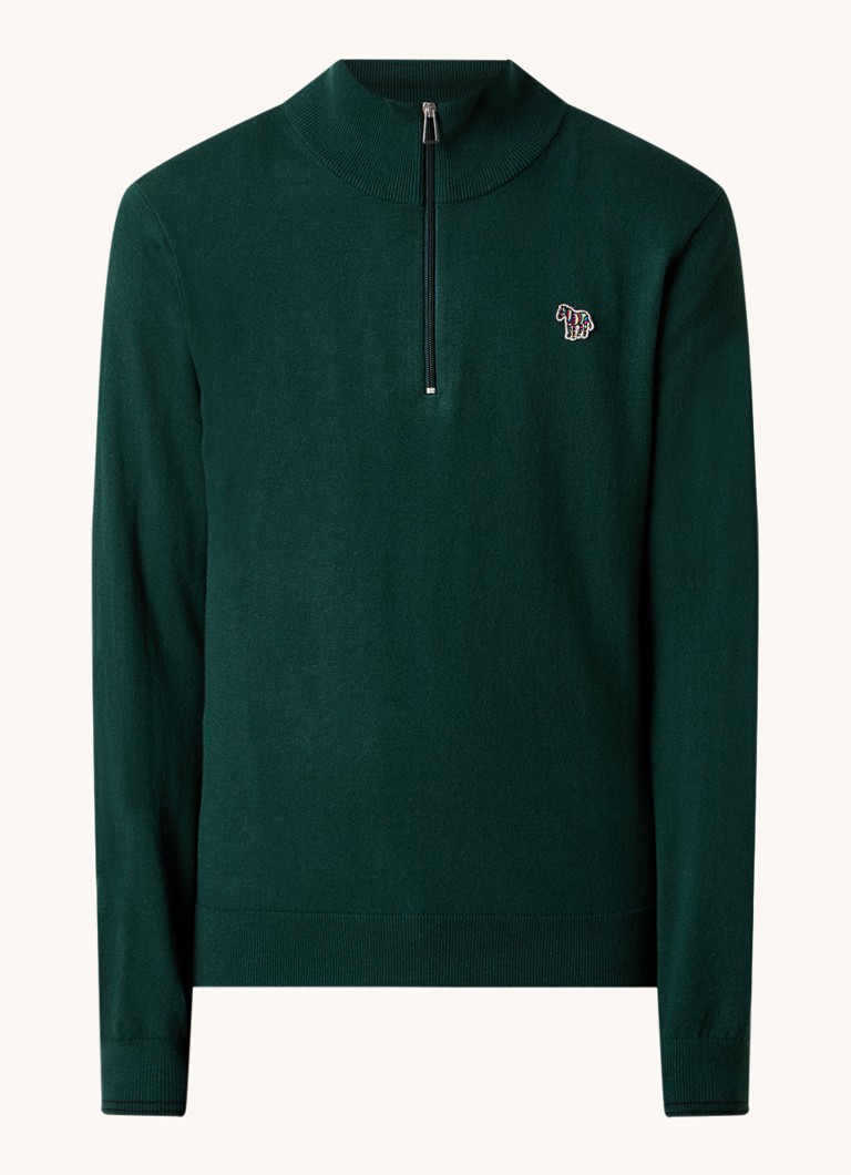 Pull PS Paul Smith en maille fine de laine mélangée avec demi-zip