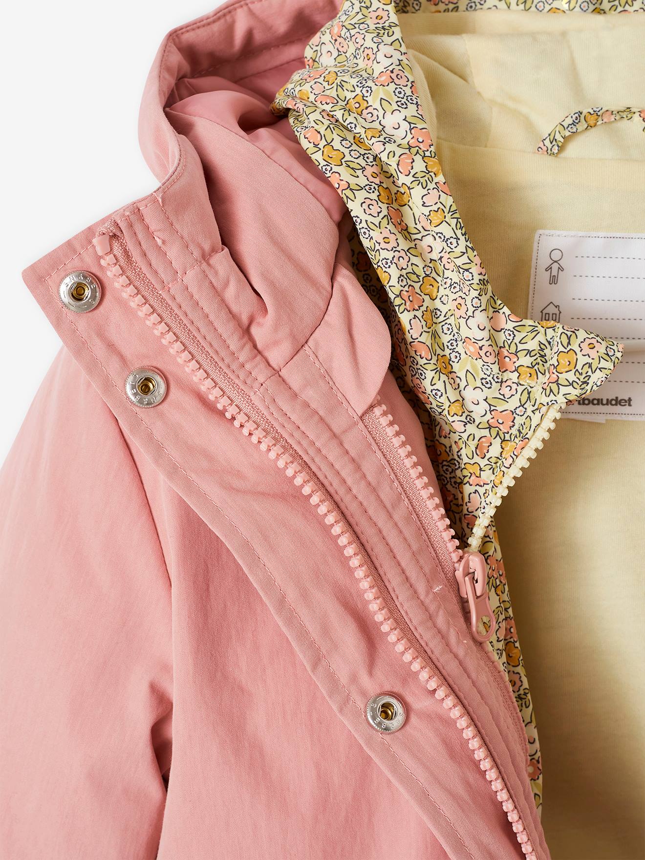 Vertbaudet Mädchen 3-in-1-Jacke mit Recycling-Polyester - rosa
