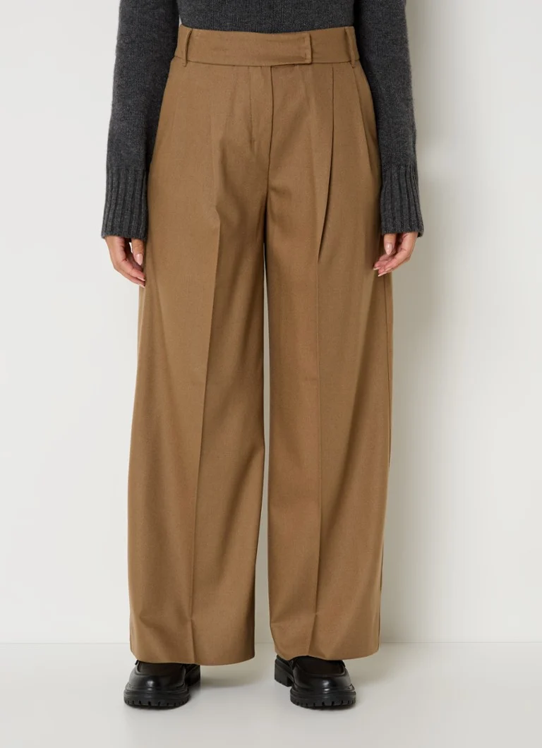MaxMara Carmen high waist wide fit trousers made of virgin wool