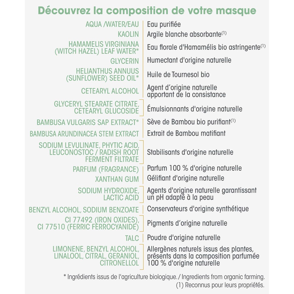 LÉA NATURE SO BiO étic Masque argile détoxifiant Masque