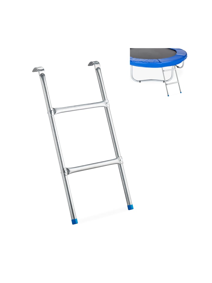 relaxdays Leiter Trampolin in Silber - (B)38 x (T)76 cm günstig kaufen onesize