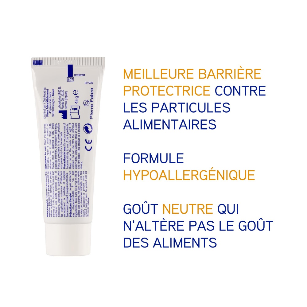 Oral Care Elgydium Fix - Crème fixative pour prothèse dentaire Fixation forte 45g Crème fixative