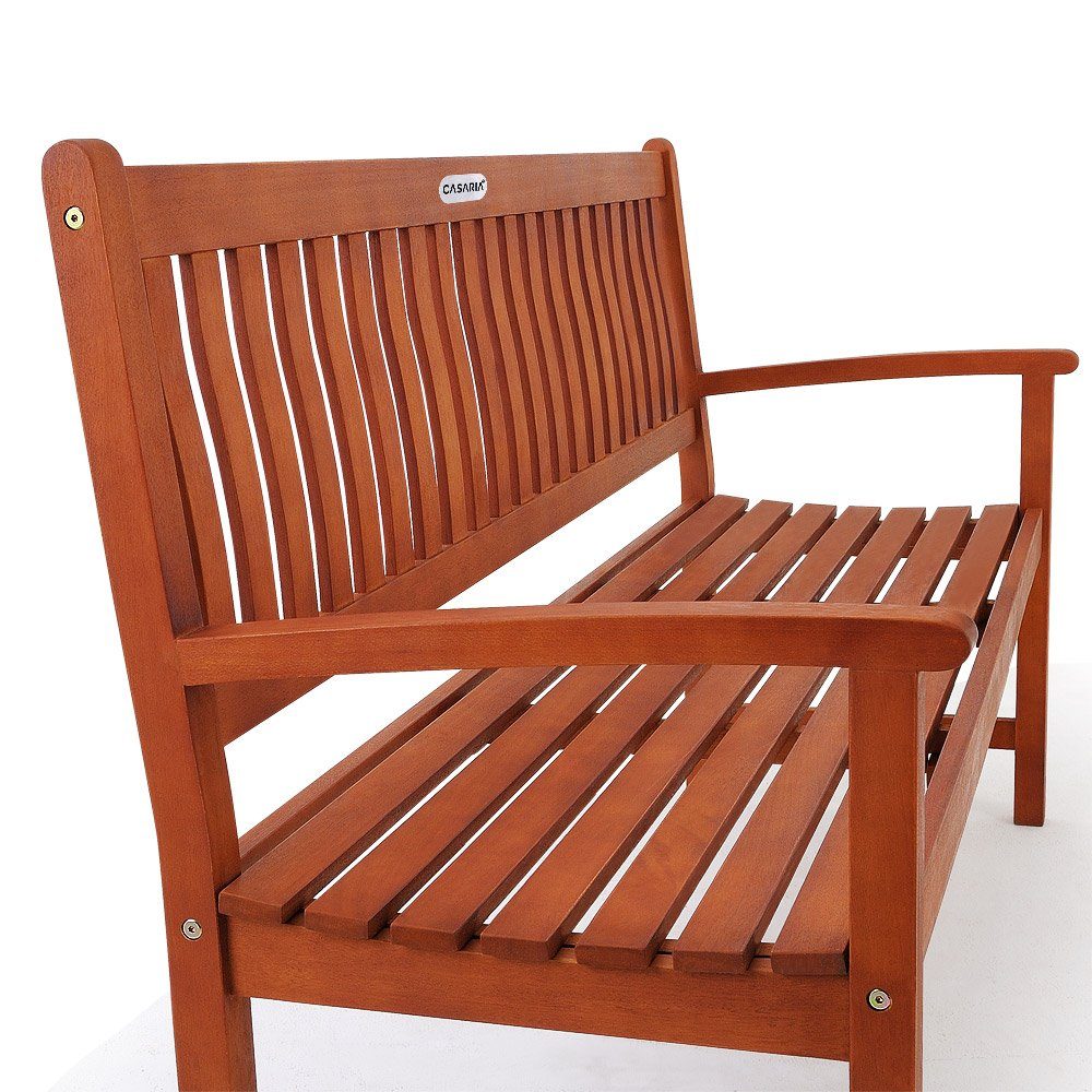 Deuba Gartenbank Maxima, Wetterfest Eukalyptus Holz FSC® 152x55x90cm 395kg Belastbarkeit