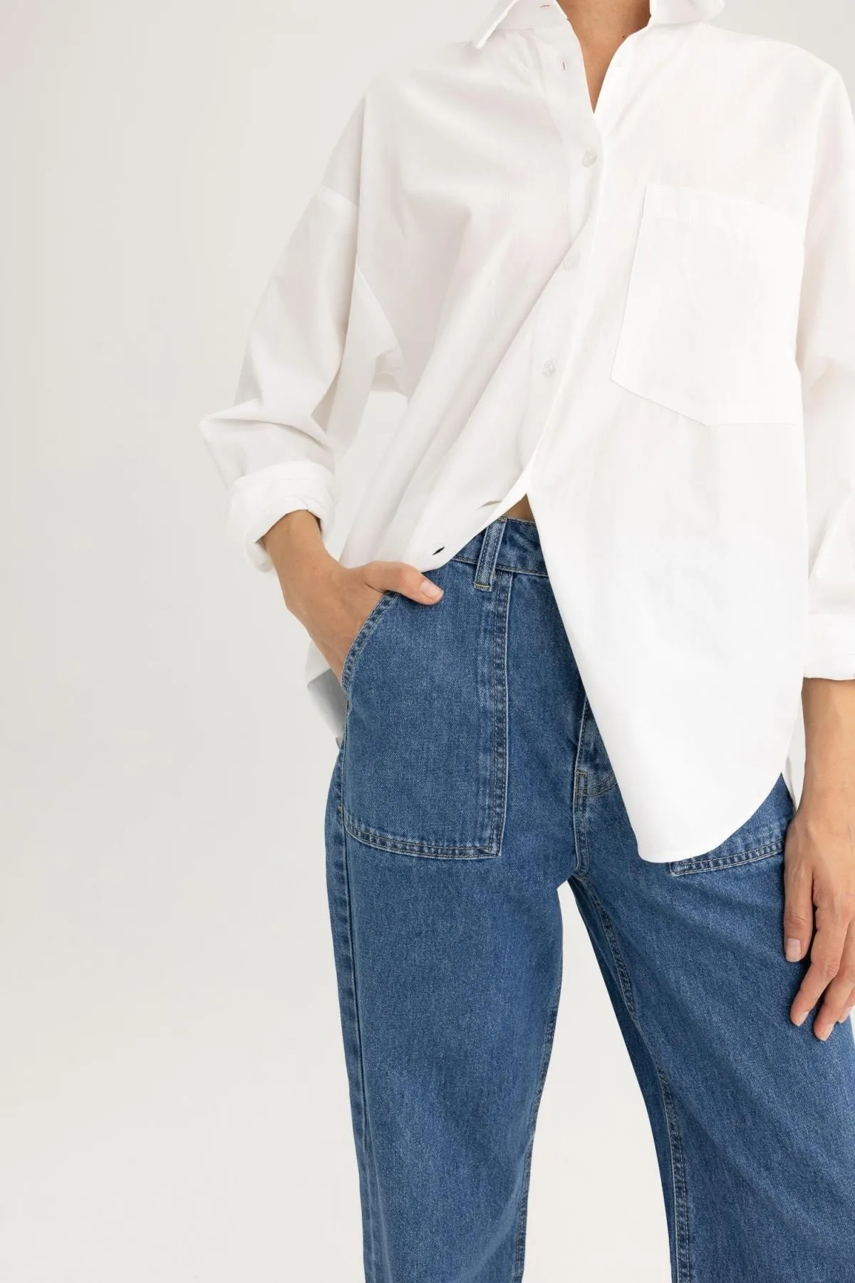 DeFacto  Lange Jeanshose aus 100 % Baumwolle