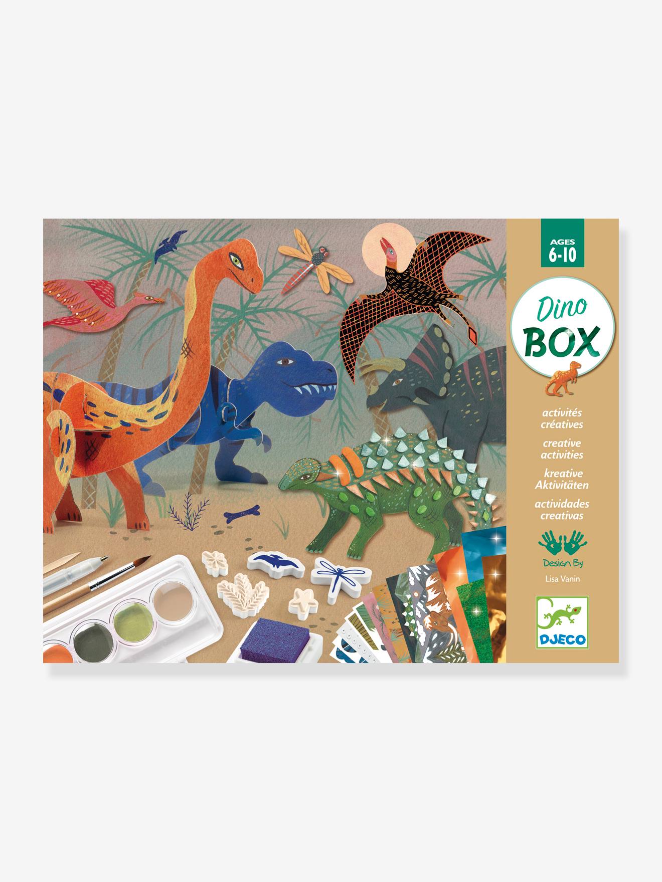 Coffret le Monde des dinosaures DJECO vert