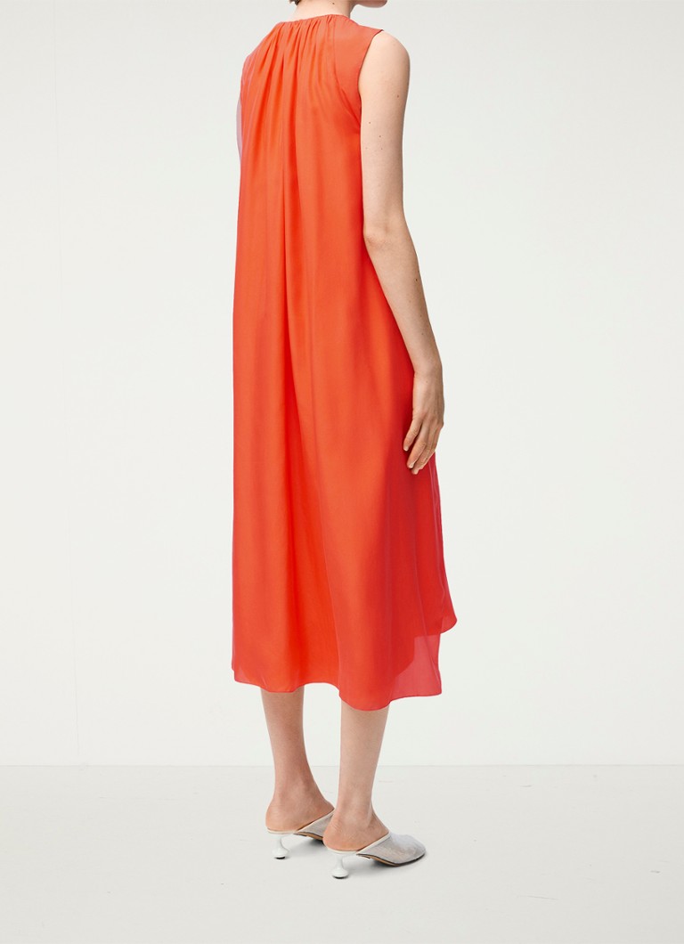 Vestido midi de seda de LOEWE con detalle de cadena extraíble