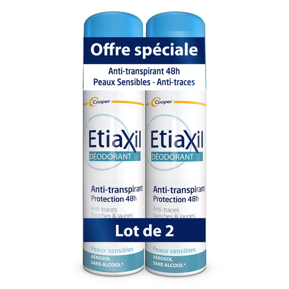 etiaxil Lot Anti-transpirant Protection 48h Aérosol Anti-transpirant