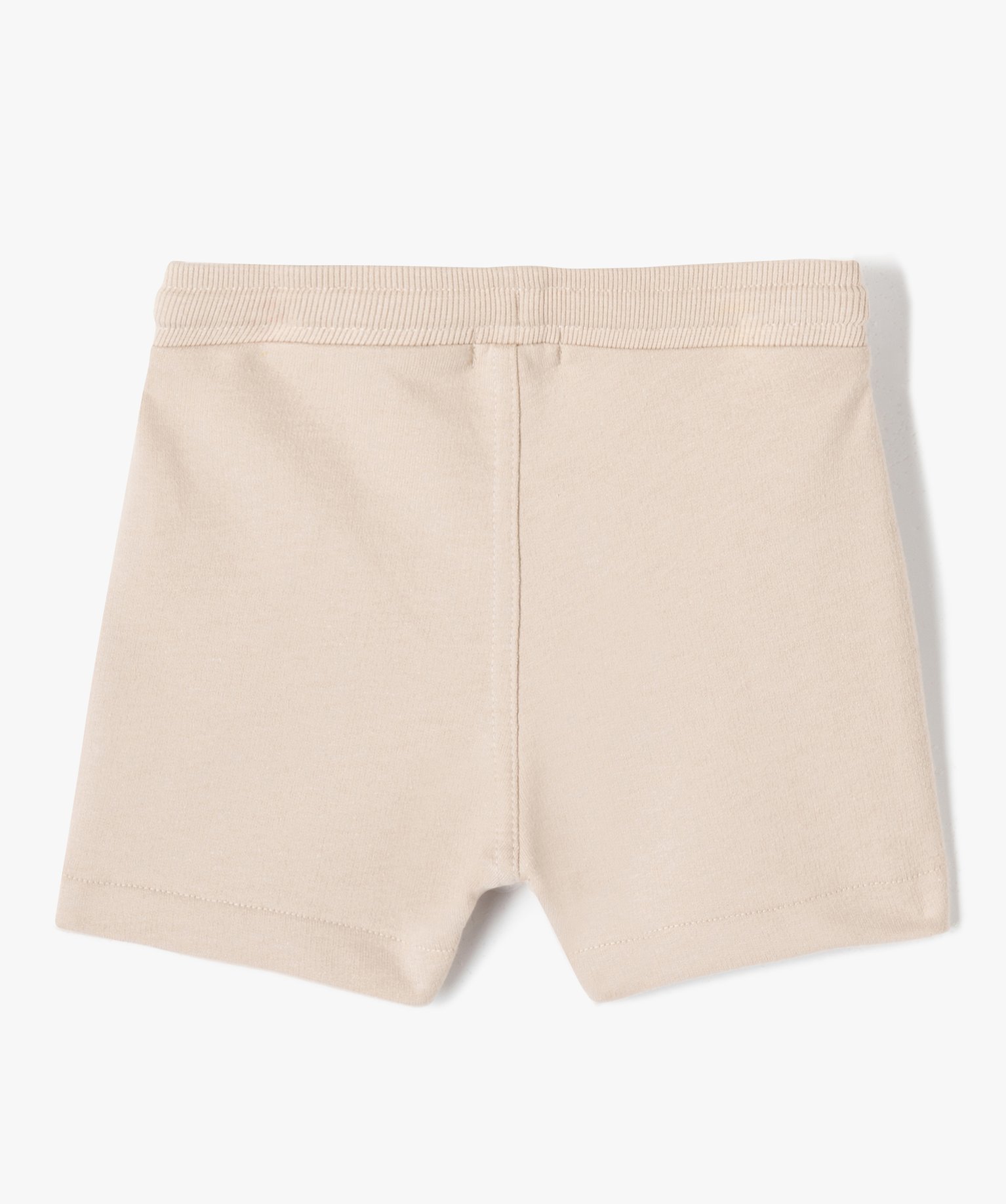 Short bébé Garçon en maille avec ceinture bord-cte beige | GEMO