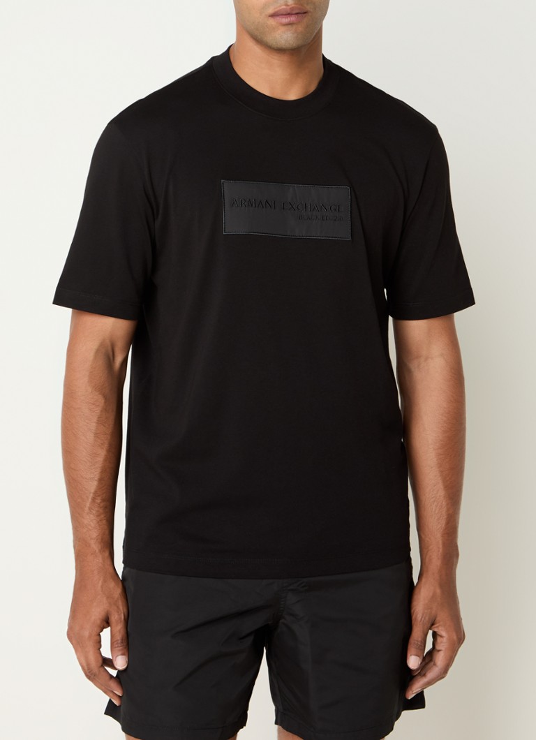 Tricou Armani Exchange cu logo brodat