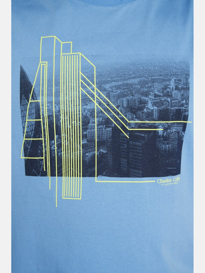 Charles Colby T-Shirt EARL CAYSE in hellblau günstig kaufen XXL