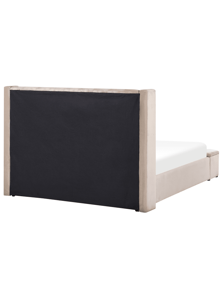 Beliani Doppelbett NOYERS in Beige - (W) 190 x (H) 132 x (L) 247 cm günstig kaufen onesize