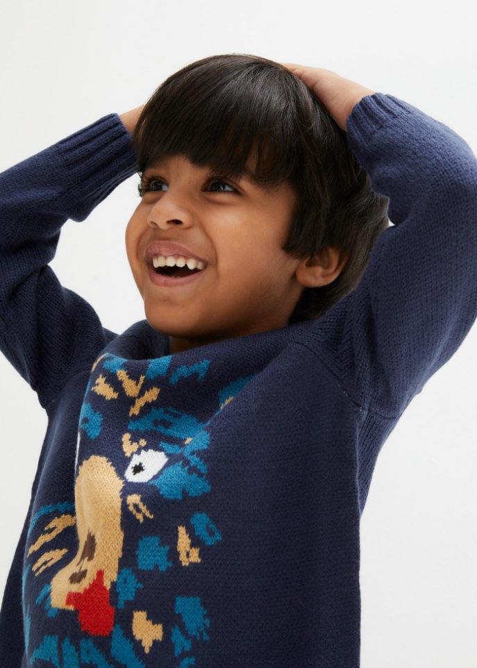 Jungen Baumwoll-Strickpullover