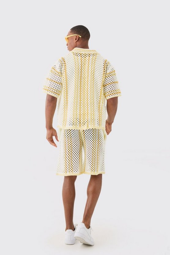Lockere gestreifte Shorts