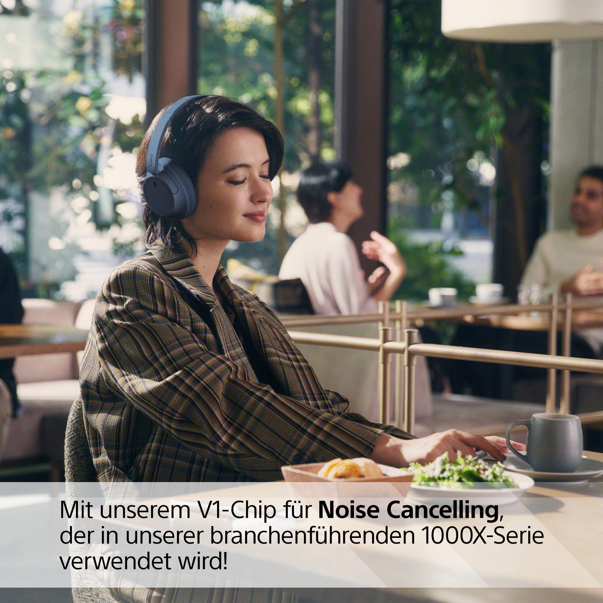 Sony WH-CH720N Over-Ear-Kopfhörer (Freisprechfunktion, LED Ladestandsanzeige, Multi-Point-Verbindung, Noise-Cancelling, Sprachsteuerung, integrierte Steuerung für Anrufe und Musik, Alexa, Google Assistant, Siri, Bluetooth)