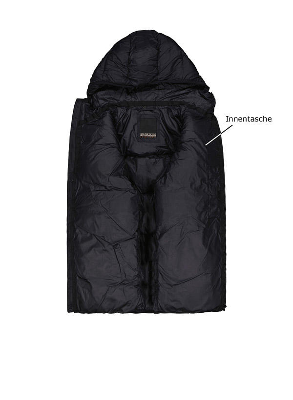NAPAPIJRI, Steppjacke Suomi, Regular Fit, Mikrofaser thermoregulierend, schwarz