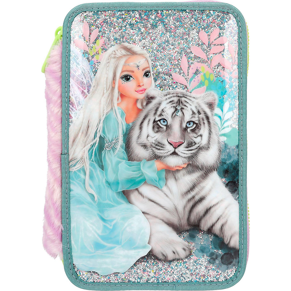 TOPModel Triple-Federmäppchen FANTASY TIGER, befüllt mit über 40 Teilen