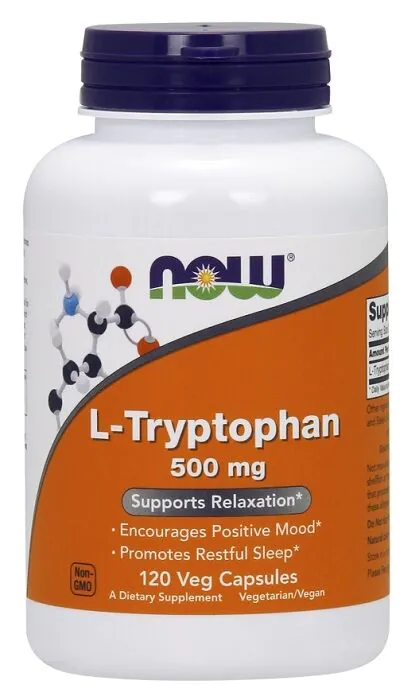 Now Foods L-triptofan 500 mg kapsule