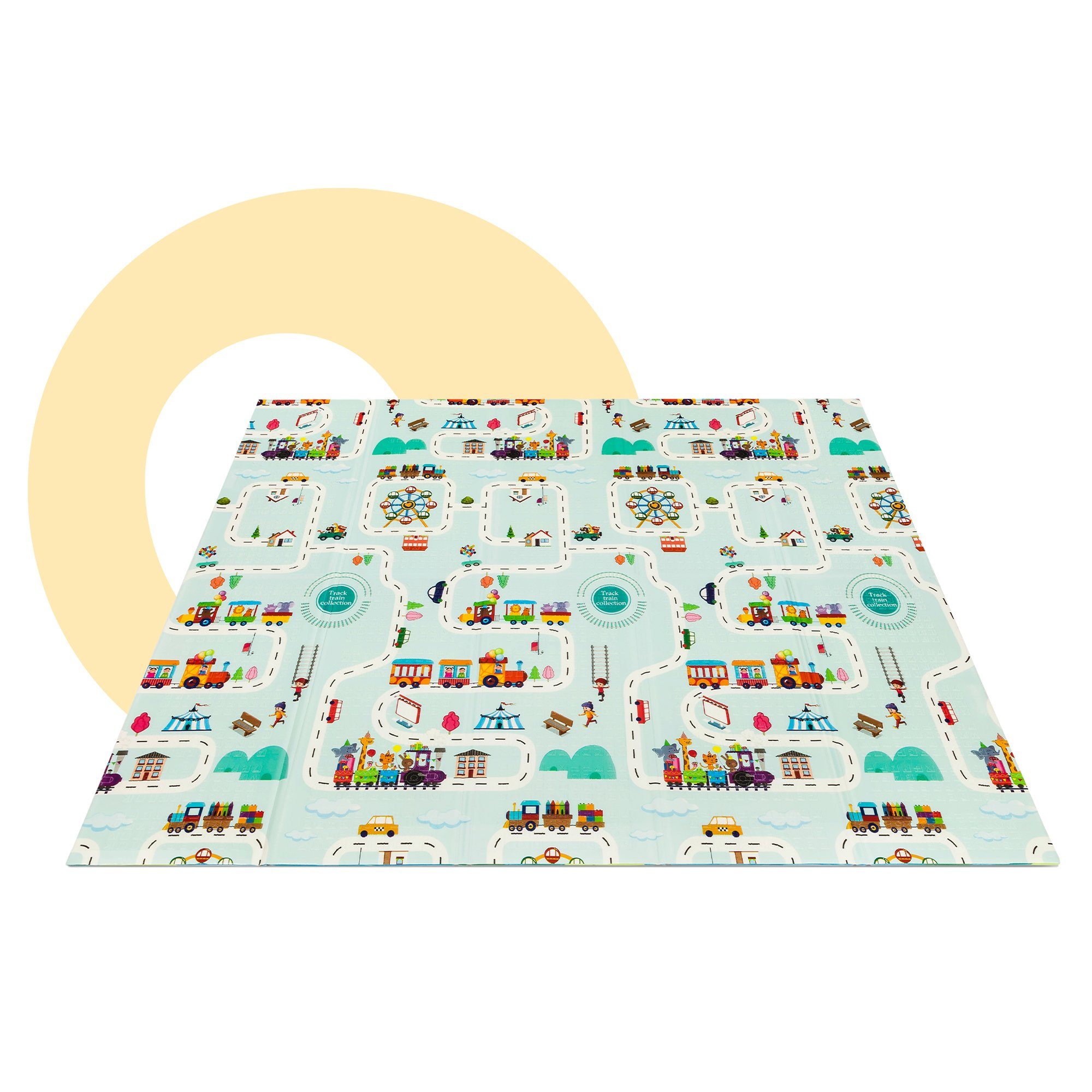 lionelo Spielmatte LOE-ROBBY MULTICOLOR, Zusammengeklappt nimmt wenig Platz - kaum 10 cm dick