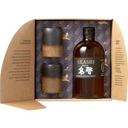 WHISKY AKASHI - MEISEI - EN COFFRET 2 VERRES EN PORCELAINE