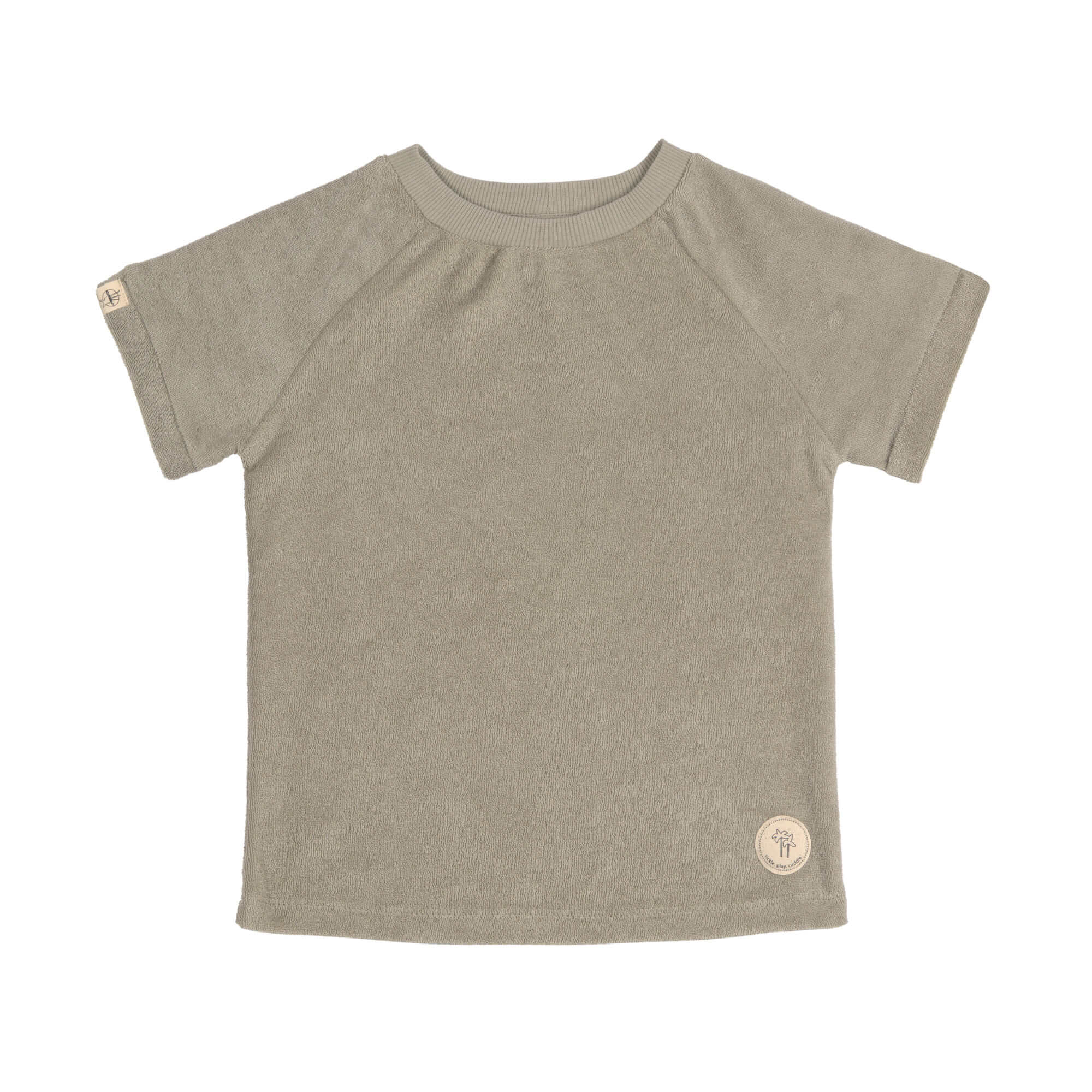 Frottee T-Shirt Kinder, Oliv