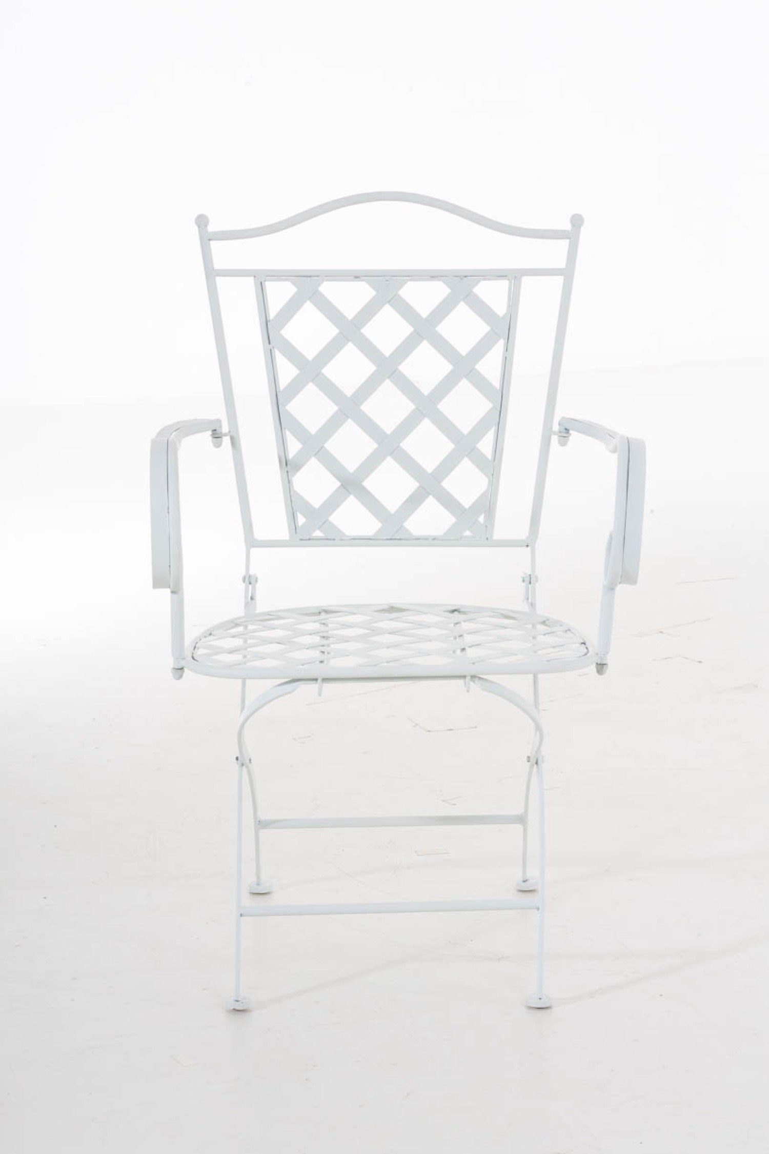 TPFGarden Gartenstuhl Athan - für Garten, Balkon, Terrasse - Farbe: weiß (Hochwertiger und stabiler Metallstuhl aus handgefertigtem Eisen, 1 St), Balkonstuhl, Bistrostuhl - Maße (TxBxH): 51 x 56 x 93cm