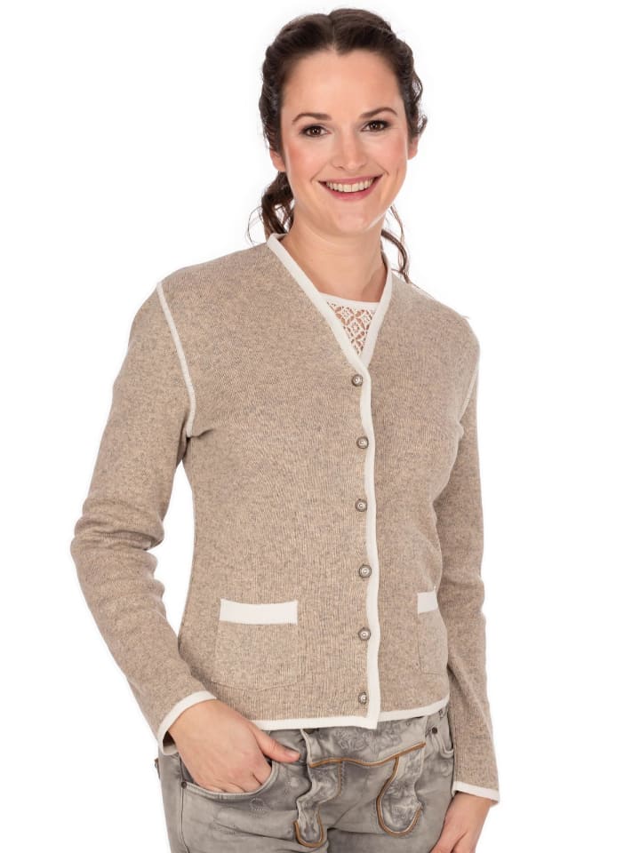 OS-Trachten Strickjacke 457019-0771 in natur günstig kaufen