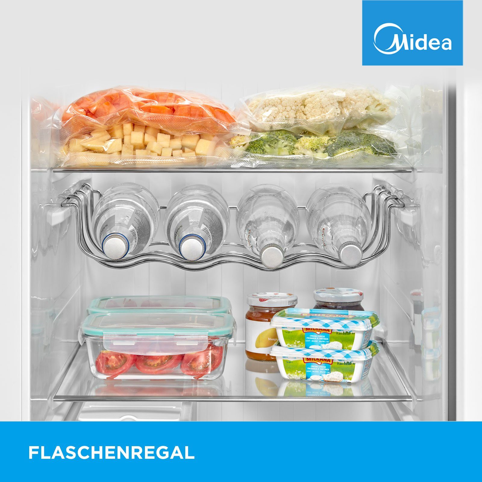 Midea Kühl-/Gefrierkombination MERS530FGD02, 176.5 cm hoch, 89.7 cm breit