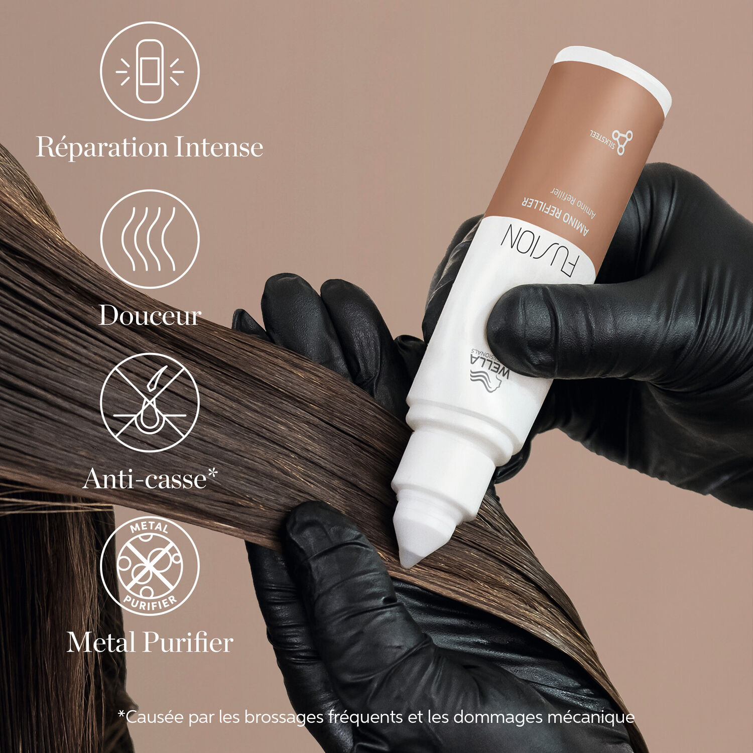 Wella Fusion Amino Refiller Soin Profond sans Rinçage pour Cheveux Abimés 70 ml