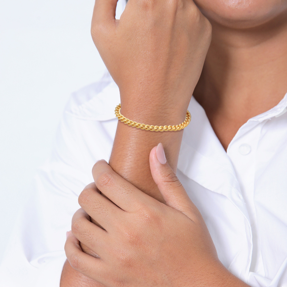 Elli PREMIUM Elli PREMIUM Bracelet Femmes de base massif en argent sterling 925 rhodié Bracelet