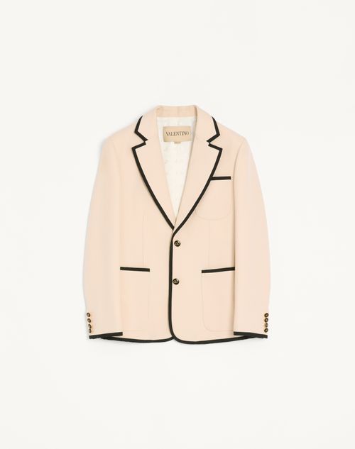 Jaqueta Valentino de gabardine de lã com abotoamento simples