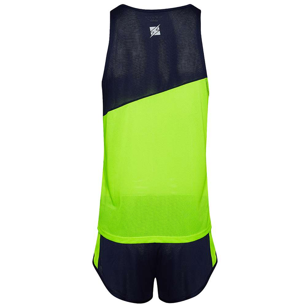 Zeus Kit Robert Herren Leichtathletik Singlet Set Trikot mit Shorts gelb