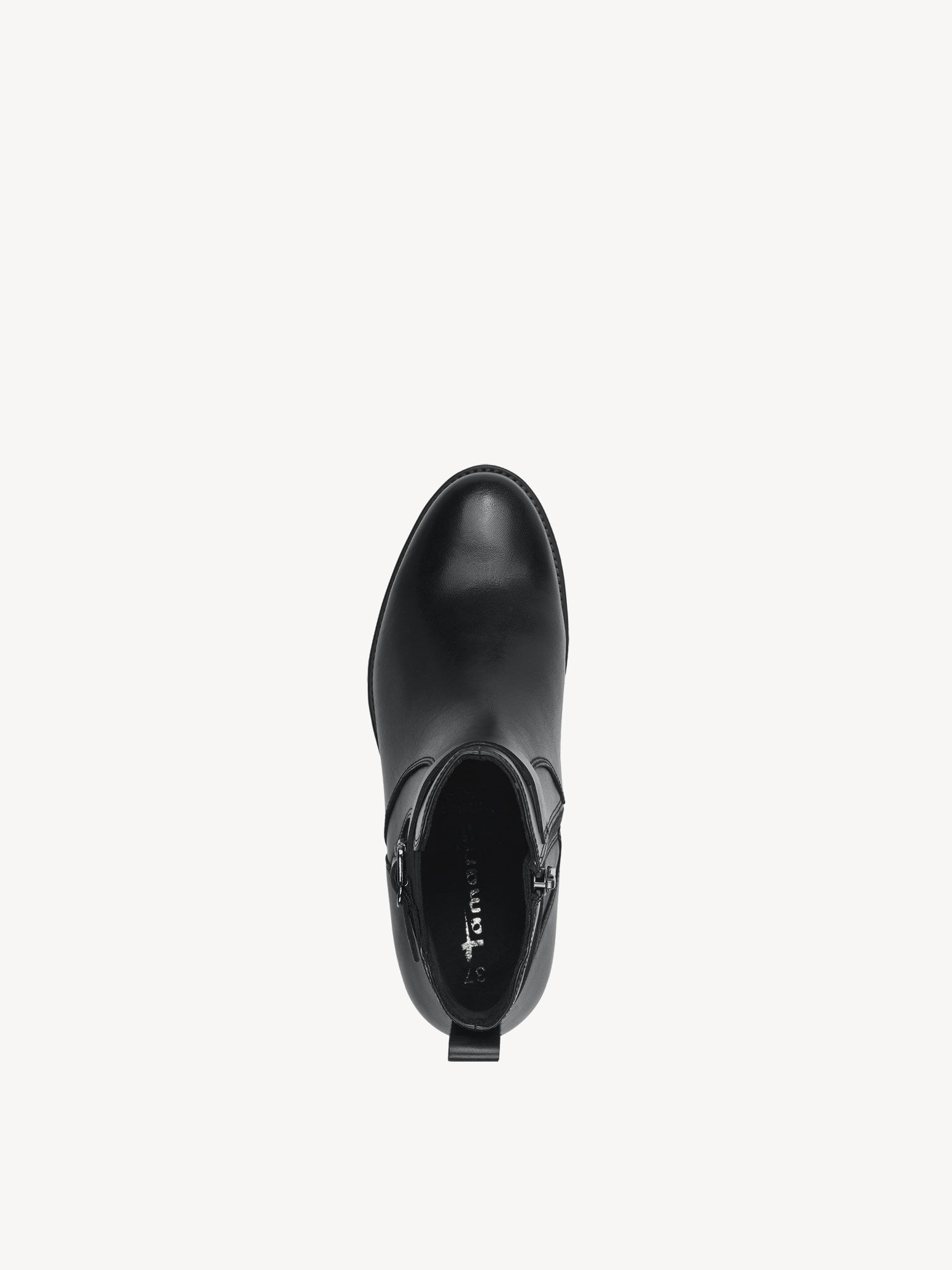 Bottine Chelsea en cuir - noir