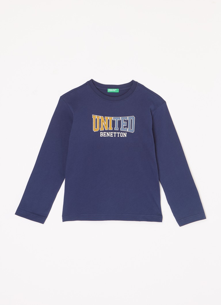 Koszula z długim rękawem Benetton z nadrukowanym logo