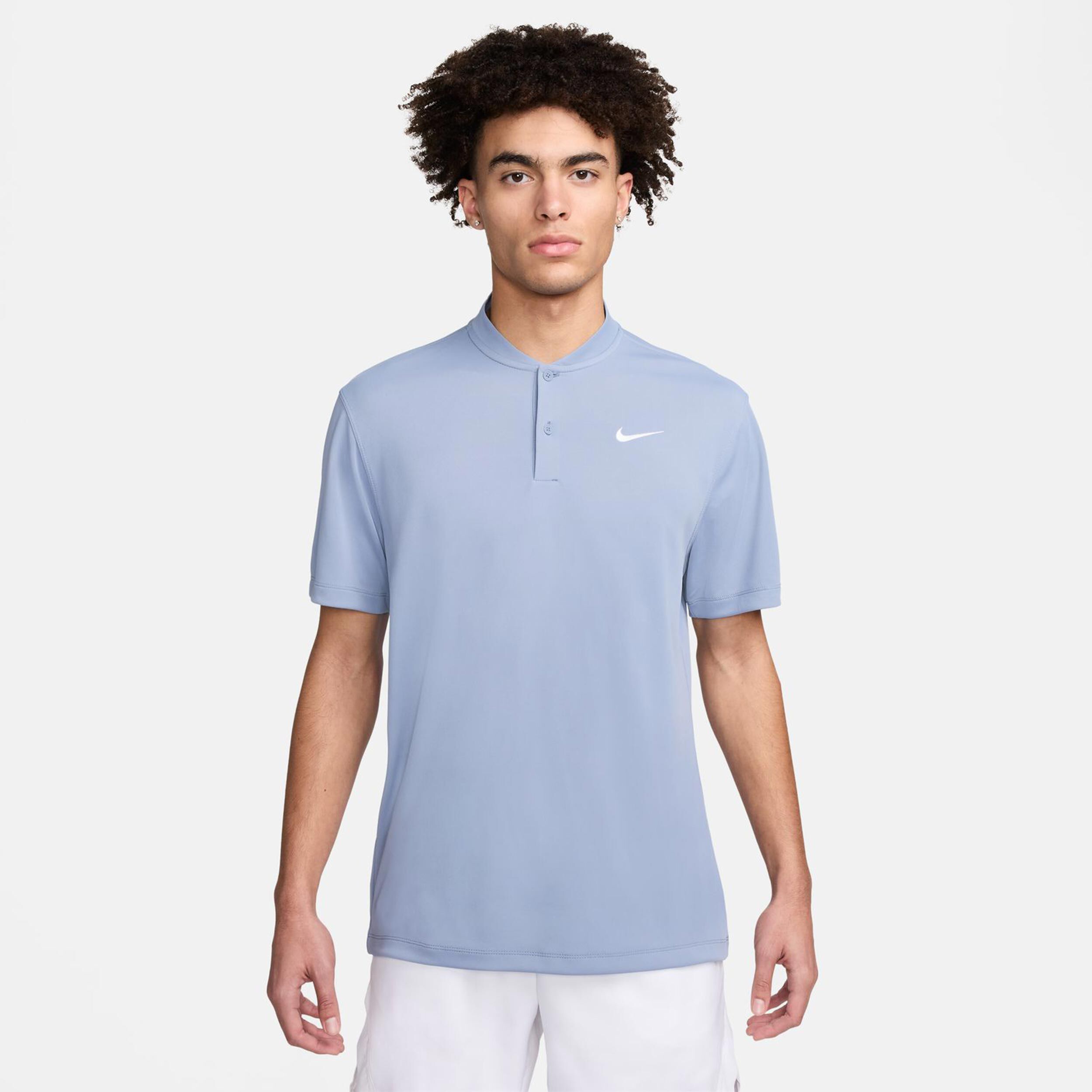 Dri-Fit Court Victory Blade Solid Polo Herren - Blaugrau
