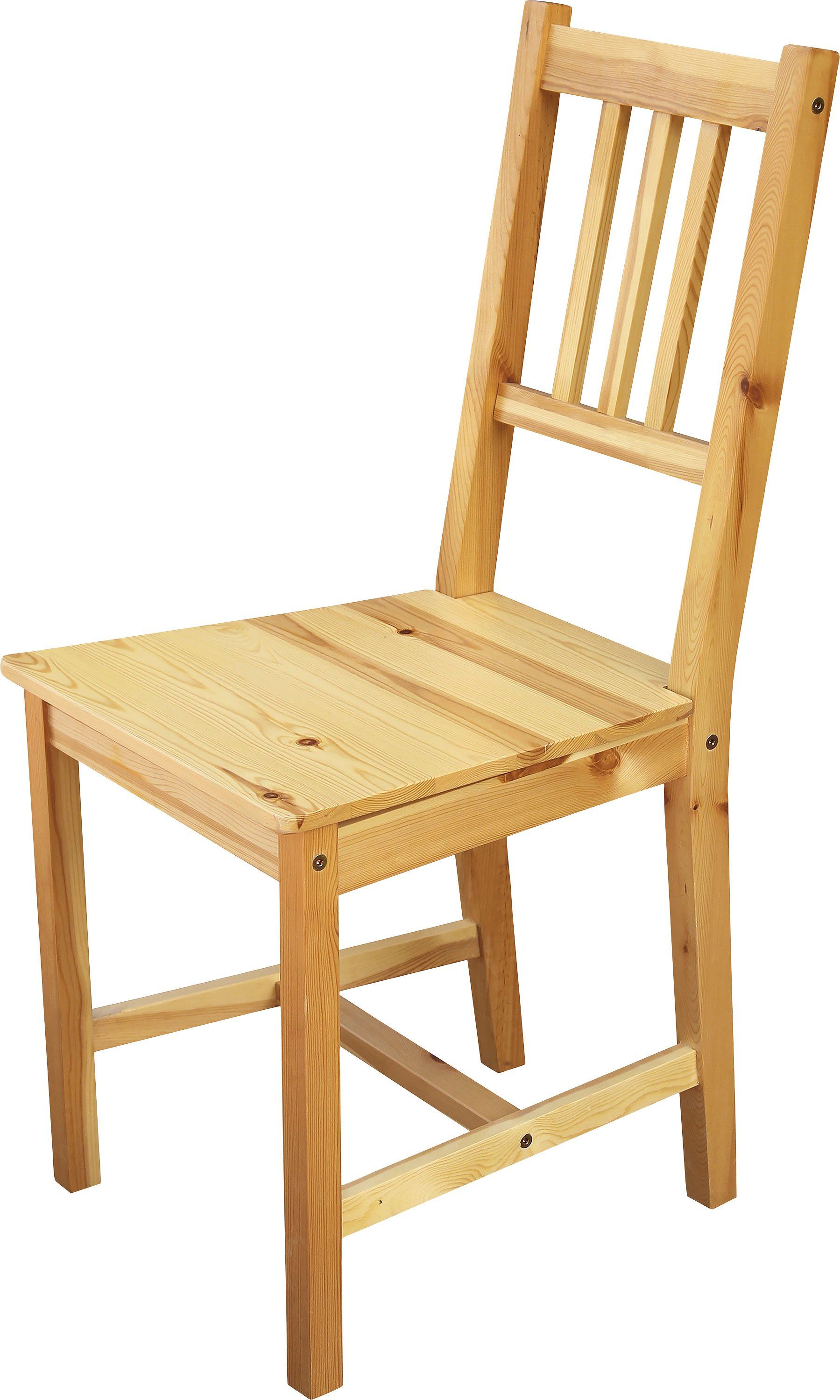 Home affaire 4-Fußstuhl (Set, 2 St), aus massivem Kiefernholz