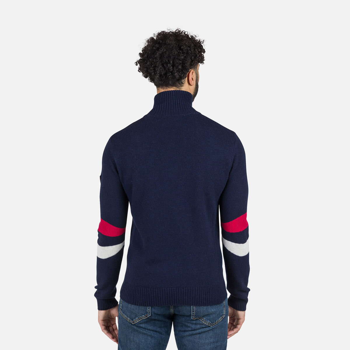 Herrenstrickpullover mit halblangem Reißverschluss Signature