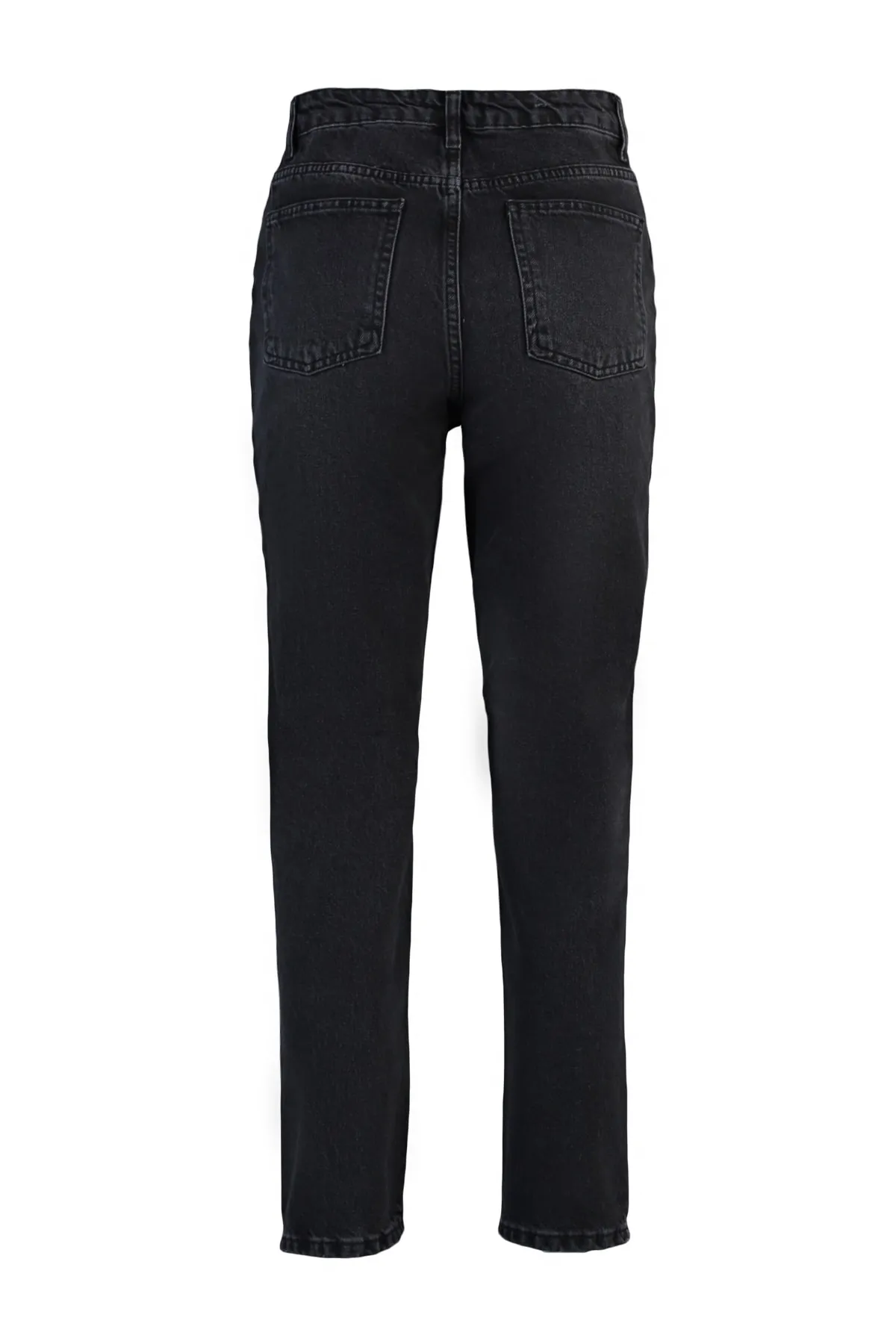 Trendyol Collection  Schwarze, nachhaltigere High Bel Mom Jeans TWOAW23JE00369