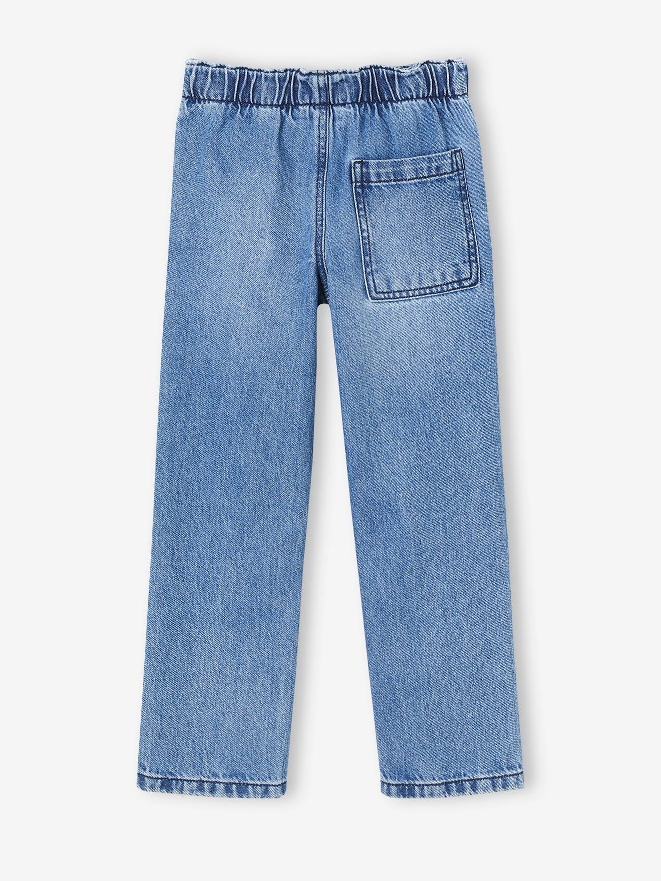 Vertbaudet Weite Jungen Jeans mit Schlupfbund Oeko-Tex - grauer denim